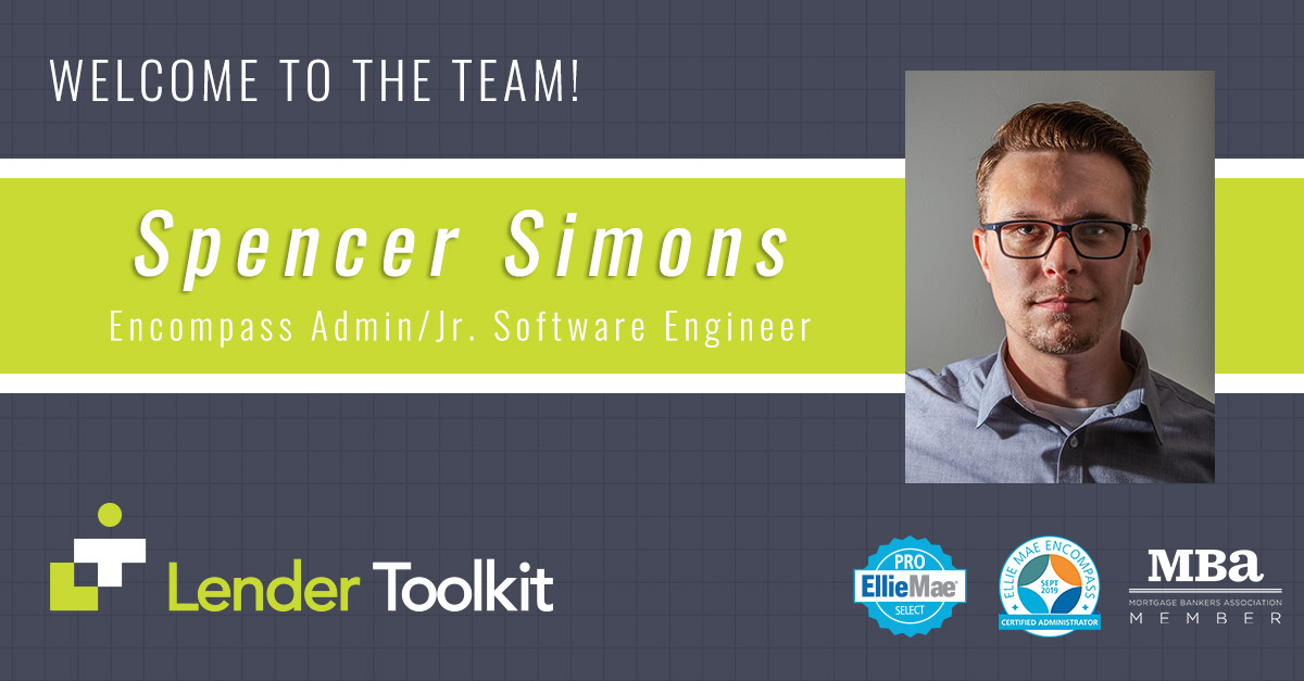 Spencer Simons - Welcome to the Lender Toolkit Team!