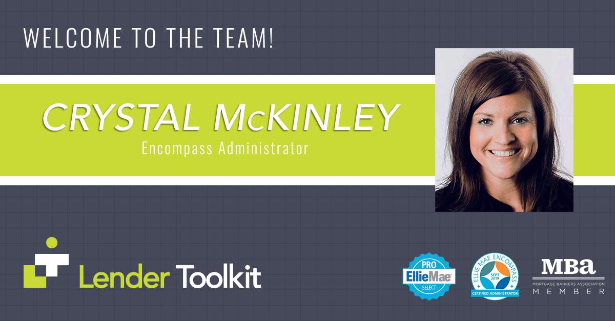 Lender Toolkit Welcomes Crystal McKinley!
