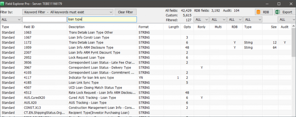 Field Explorer Pro by Lender Toolkit - Easily search for Encompass fields