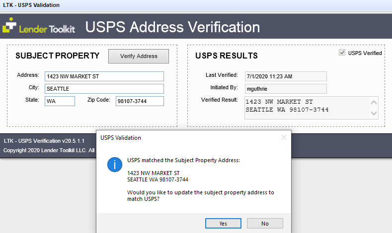 The USPS Address Verification Tool By Lender Toolkit