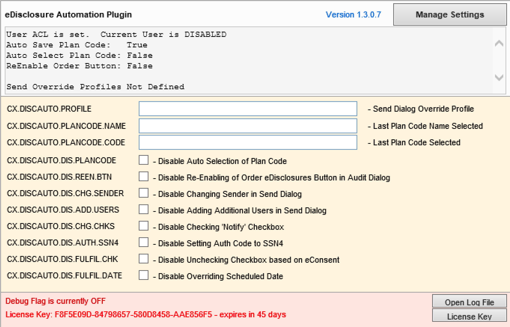 eDisclosure Automation Plugin Screenshot