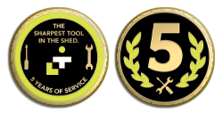Five Years of Service Coin